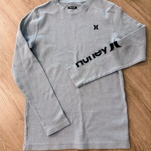 Hurley Light Gray Waffle Knit Top